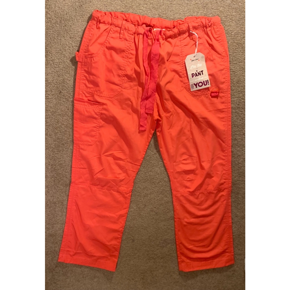 Women's Just Love Scrub Pants Large Tangerine
